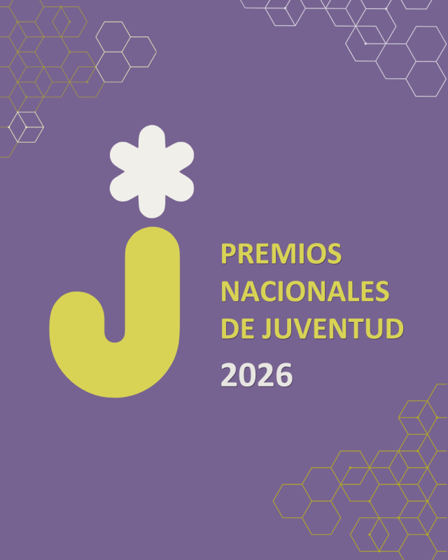Cartel oficial de los Premios Nacionales de Juventud 2026.